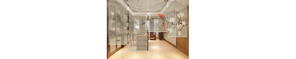 Séparation mobile cloison japonaise store enrouleur rideau voile