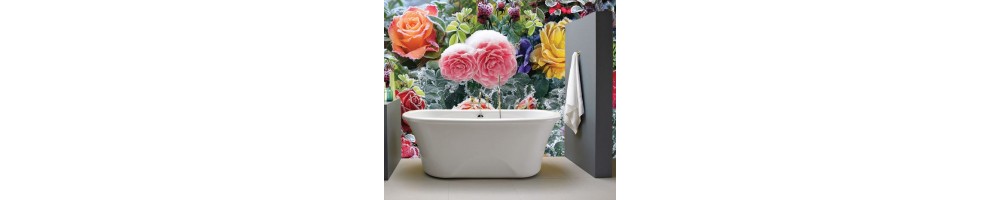 Panneau PVC Décoratif Salle De Bain Fleur Camélia Rose Pivoine