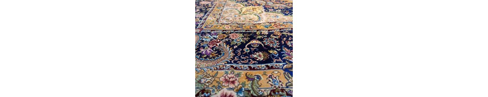 Tapis de Luxe Soie Naturelle Noué Main Confection Sur Mesure