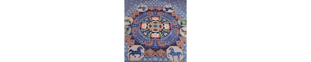 Tapis Soie Naturelle Sur Mesure Velours Bas Relief Noué Main