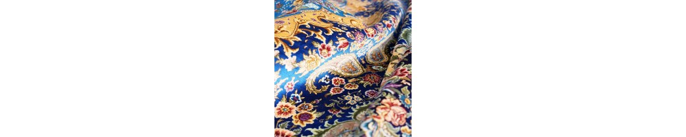 Tapis Pure Soie Naturelle Fine Nouage Haute Densité Fait Main