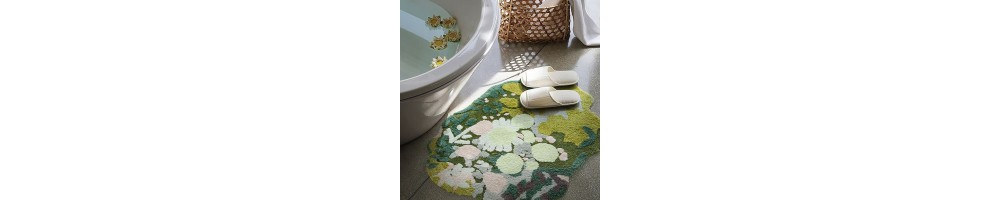 Tapis Lavable Salle de Bain Design Moderne 3D Velours Relief