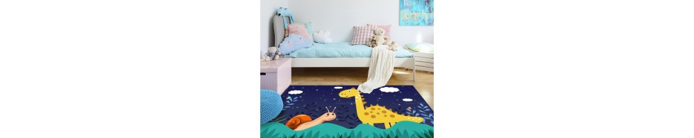 Tapis Lavable Chambre Enfant Dessin Animaux Princesse Voyage