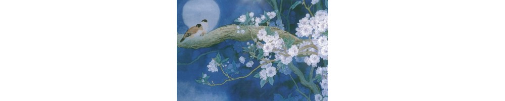 Panneau Fleur Oiseau Bambou Lotus Orchidée Cerisier Magnolia