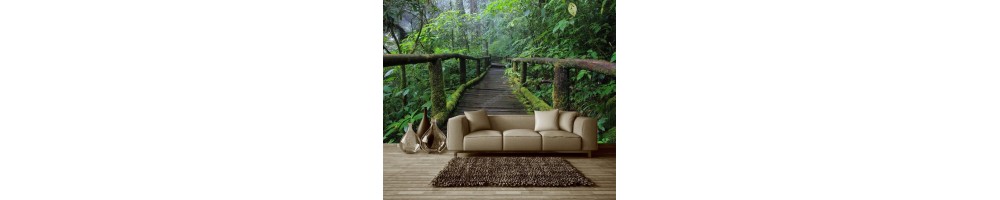 Poster Géant Photo Paysage Lac Forêt Mer Jardin Arbre Animaux