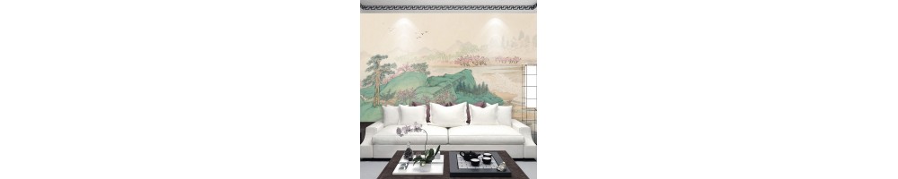 Panneau Mural Paysage Zen Peinture Chinoise Estampe Japonaise