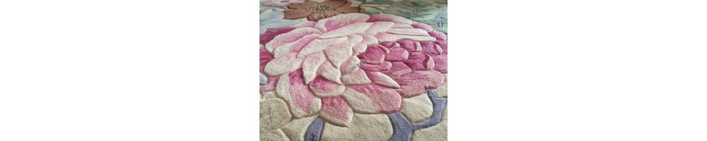 Décoration Sol Tapis de Luxe Artisanal Pure Laine Fait Main