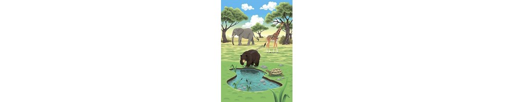 Décoration chambre bébé enfant poster féerique dessin naïf