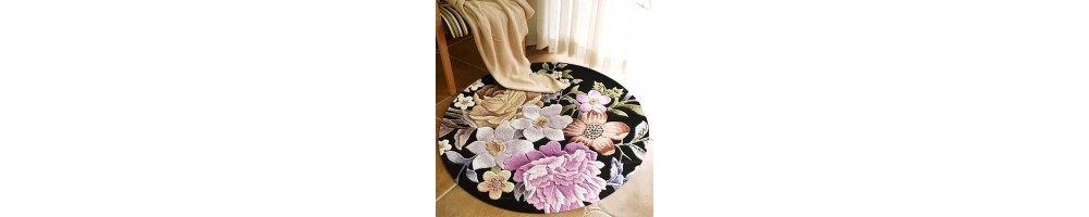 Tapis Laine Plante Feuille Fleur Tulipe Rose Lotus Magnolia