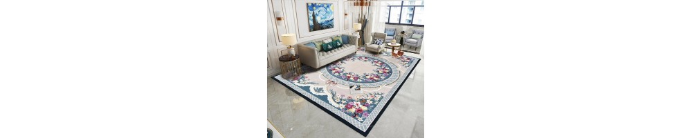 Tapis symétrique artisanal savoir-faire traditionnel fait main