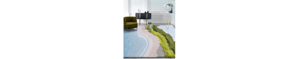 Tapis Laine Tropical Oiseau Exotique Plante Fleur Jungle 