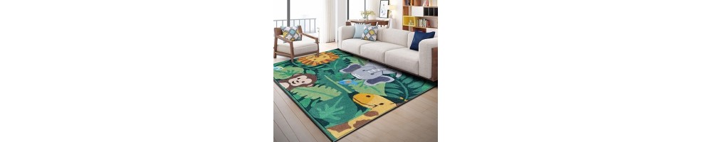 Tapis Laine Chambre Bébé Enfant Ludique Féérique Animaux 